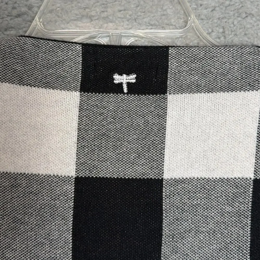 Tyler Boe Silk Cotton Mixed Stripe Plaid Sweater XS Quiet Luxury Minimalist